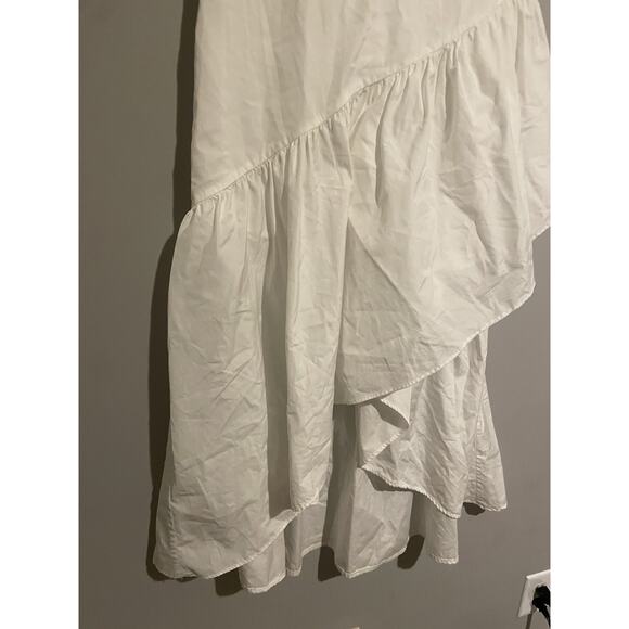 Mark D Sikes MDS | Women’s Ruffle High-Low Maxi Skirt Size‎ 2 White - Picture 3 of 11